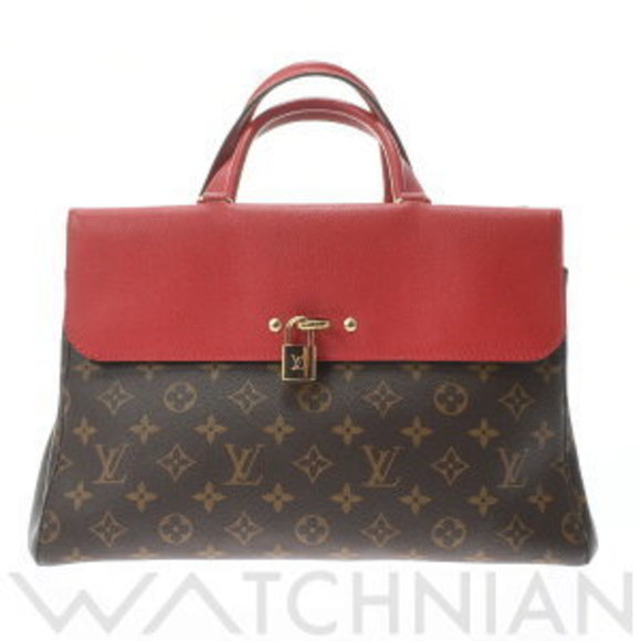 Louis Vuitton Monogram Venus Brown Cerise Red Canvas Handbag - Picture 1 of 9